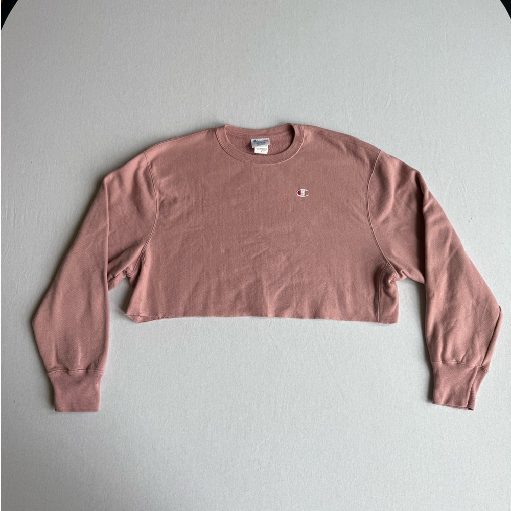 Champion Pink Cropped Crewneck